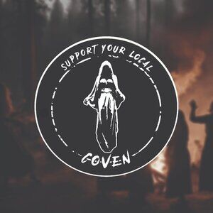 Handcrafted Sticker 'Support Your Local Coven' Magic Witchy Wiccan Goddess Women